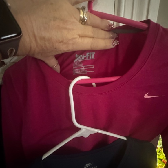 Nike Dri-FIT Magenta and Navy Tops - Picture 3 of 4